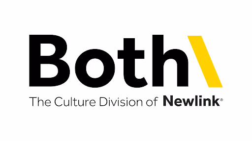 Logo with the word Both and tagline The Culture Division of Newlink, with a yellow slash after Both