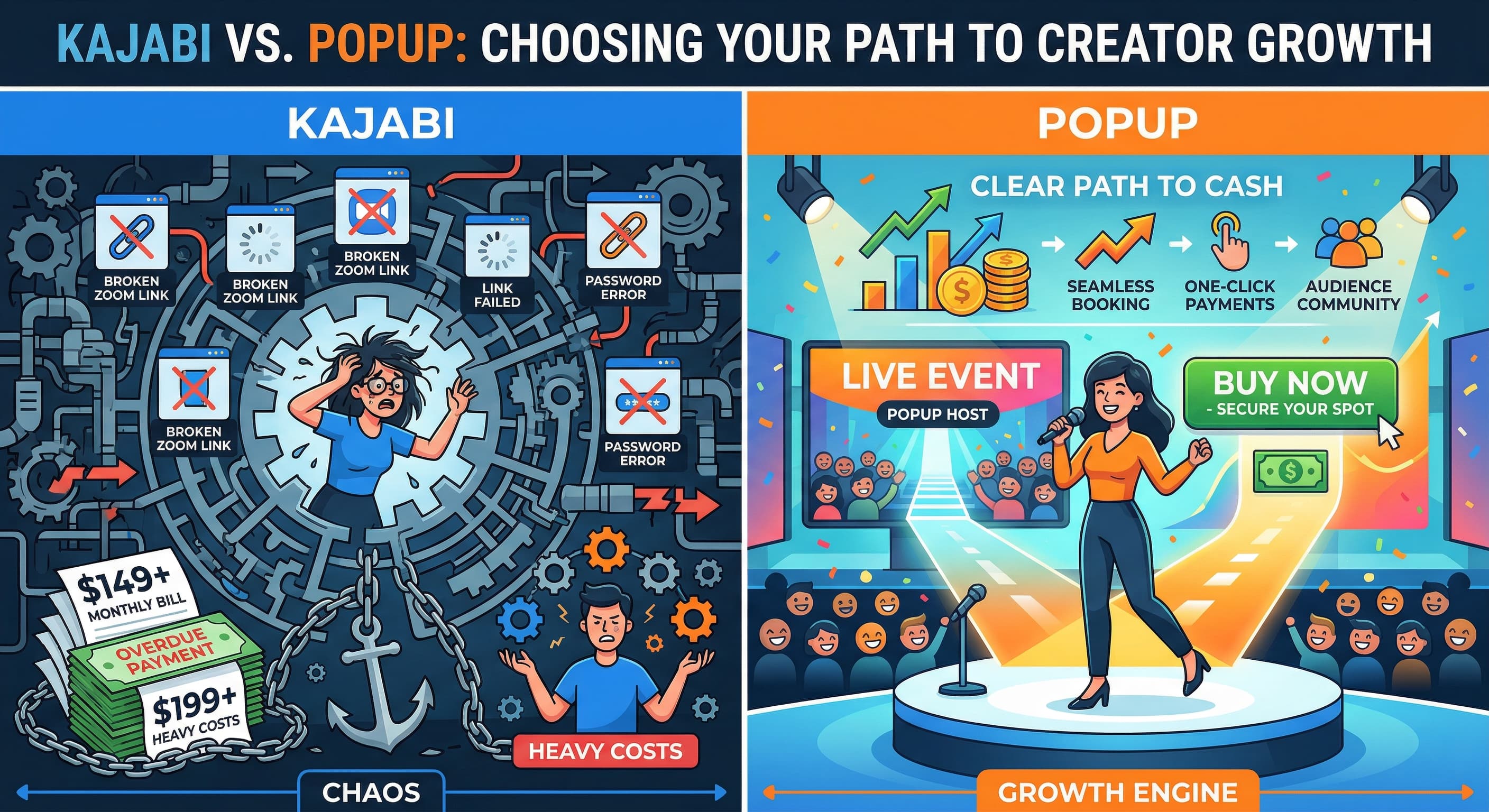 Kajabi Pricing Breakdown: The True Cost of Ownership | Popup