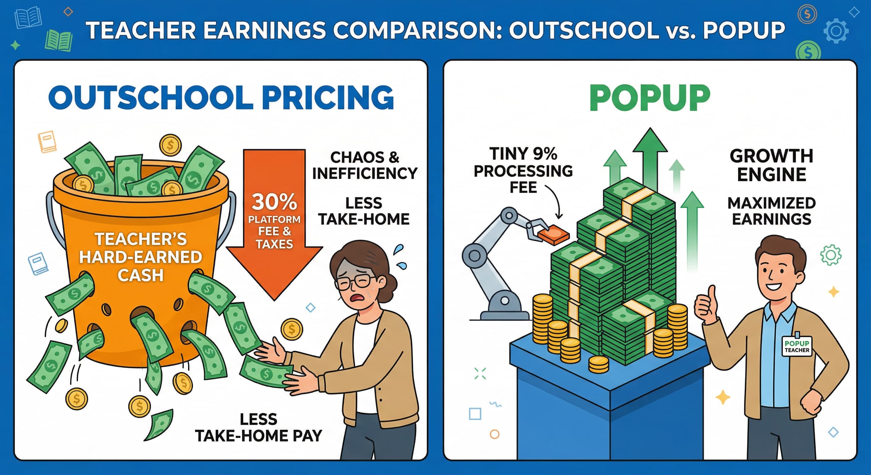 Outschool Pricing Breakdown: The Hidden 30% Success Tax | Popup