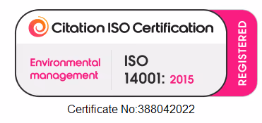 Certificate of ISO 14001:2015 for environmental management from Citation ISO Certification.