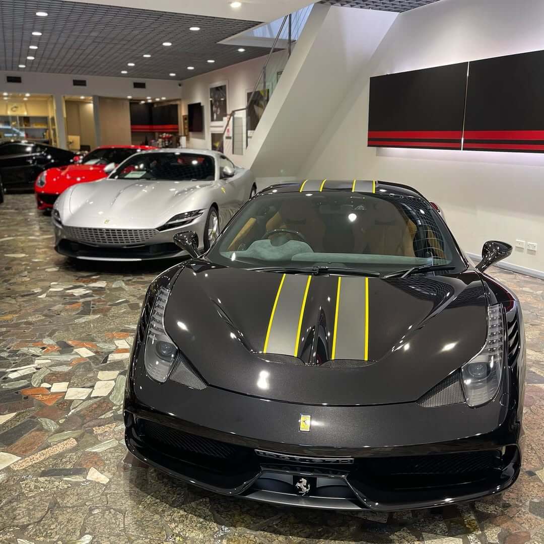 Ferrari 458 Speciale showcased with a high gloss ceramic coating finish