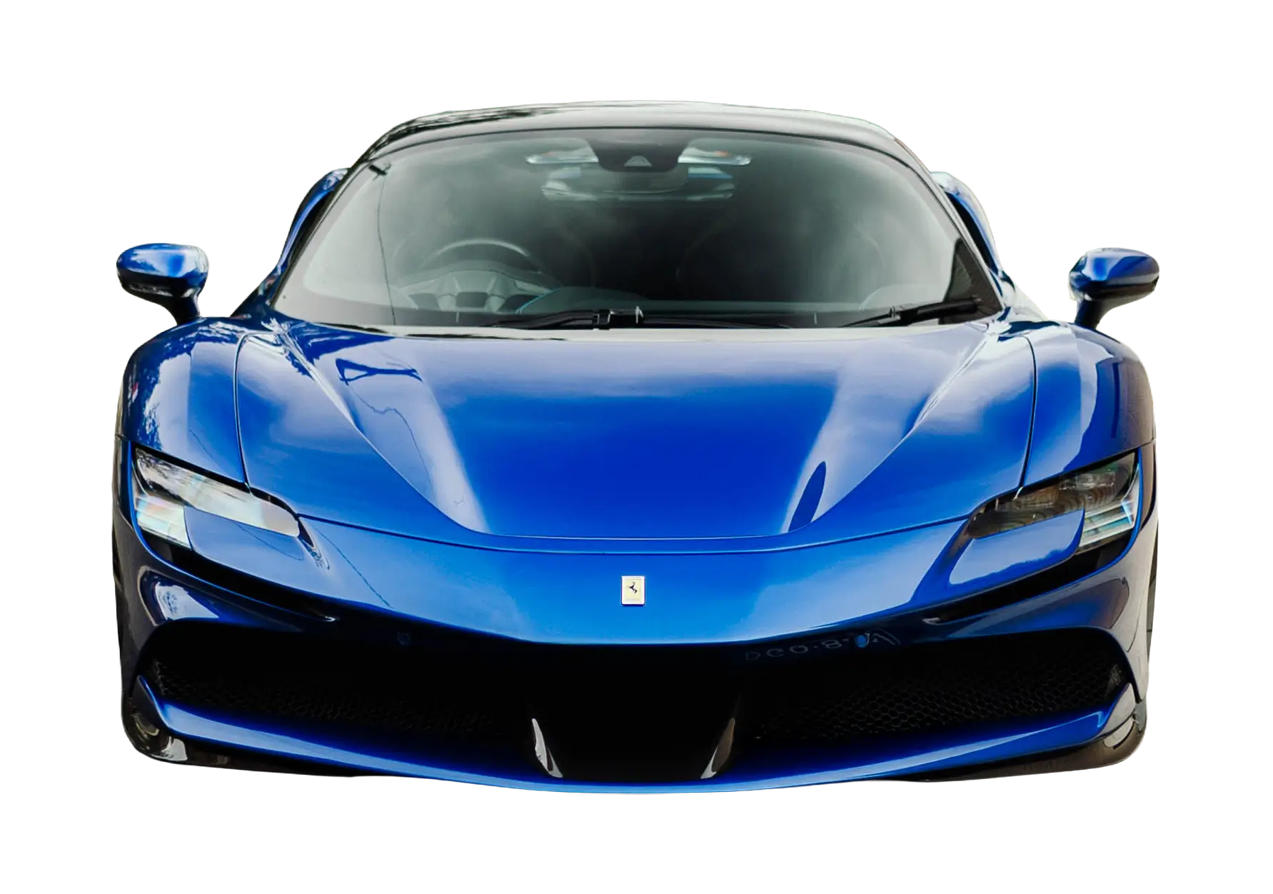 Blue Ferrari SF90 protected with ceramic coating