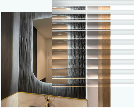 Miroir rétro-éclairé dans salle de bain