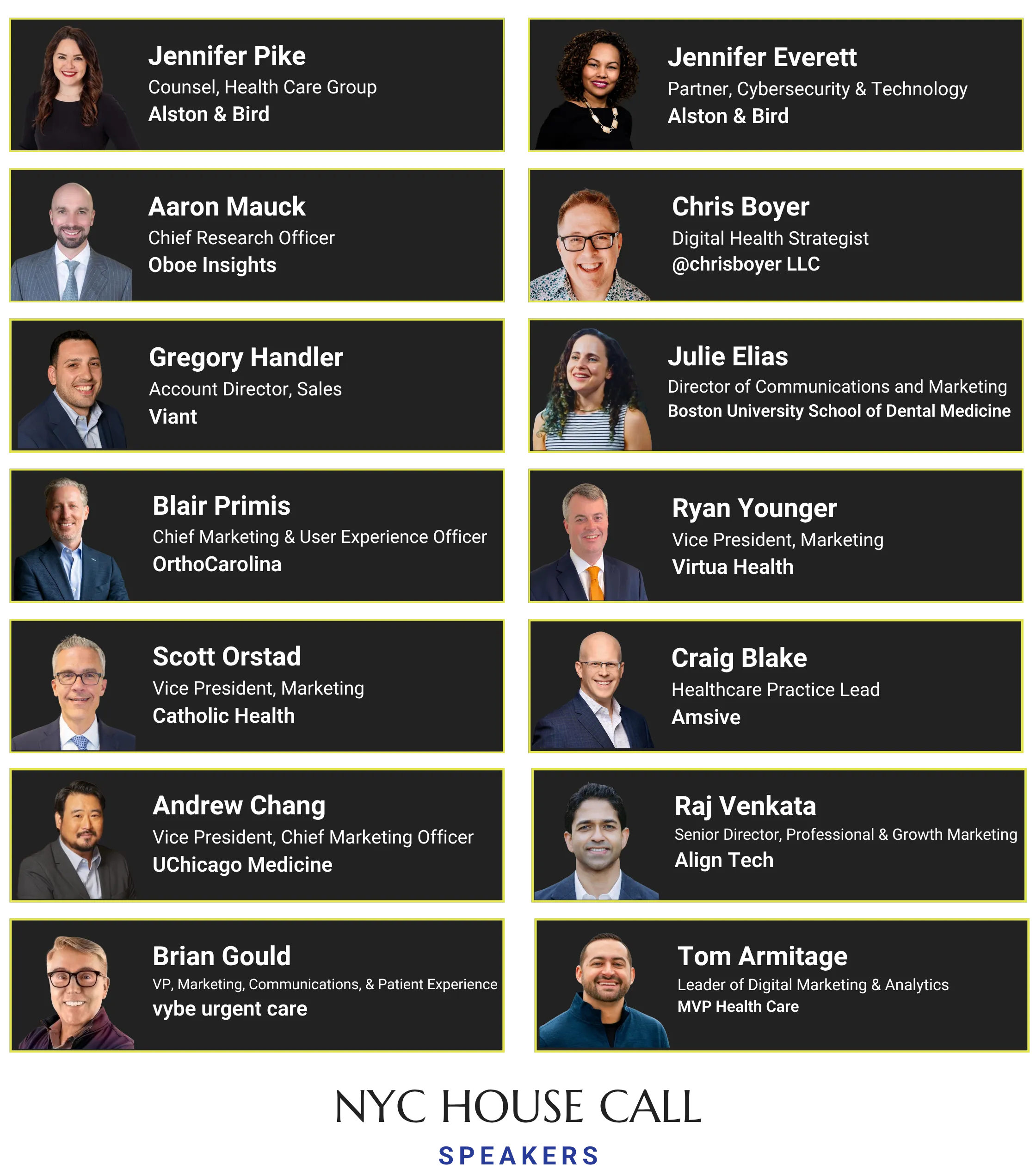 NYC House Call Speakers