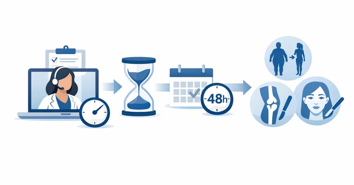 expedited process  from visit to surgeon in 48 hours