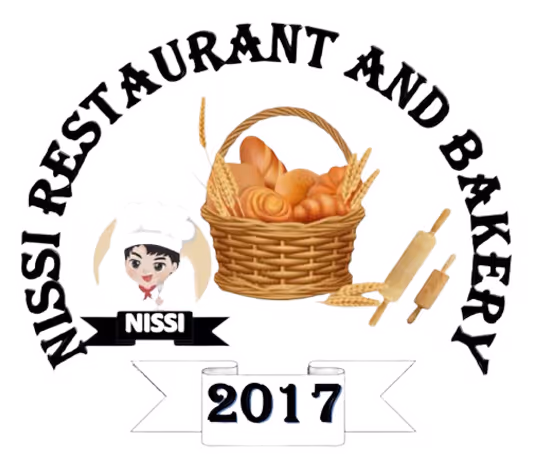 logo of Nissi Restaurant And Bakery with a white stroke