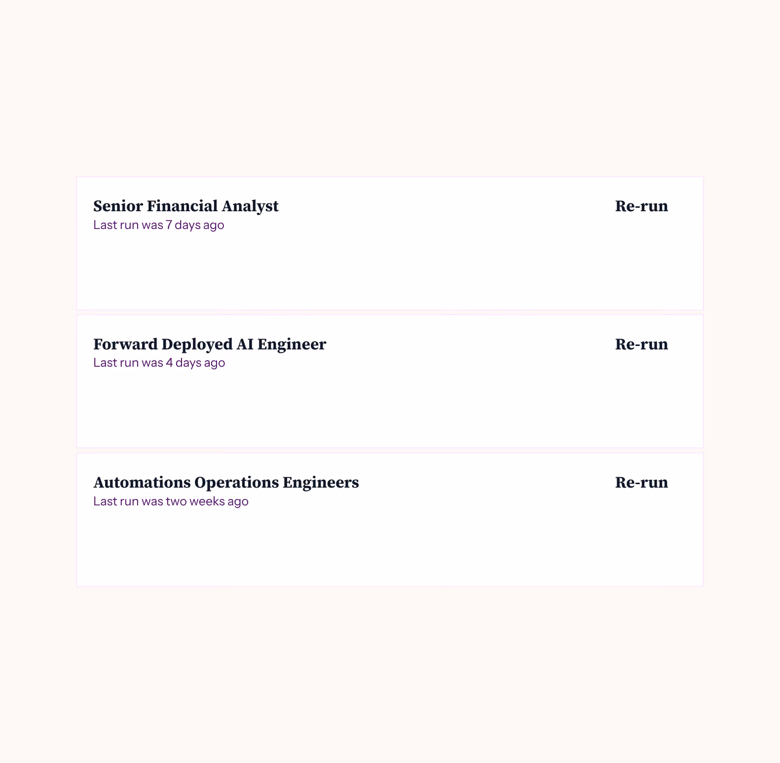 searching for roles