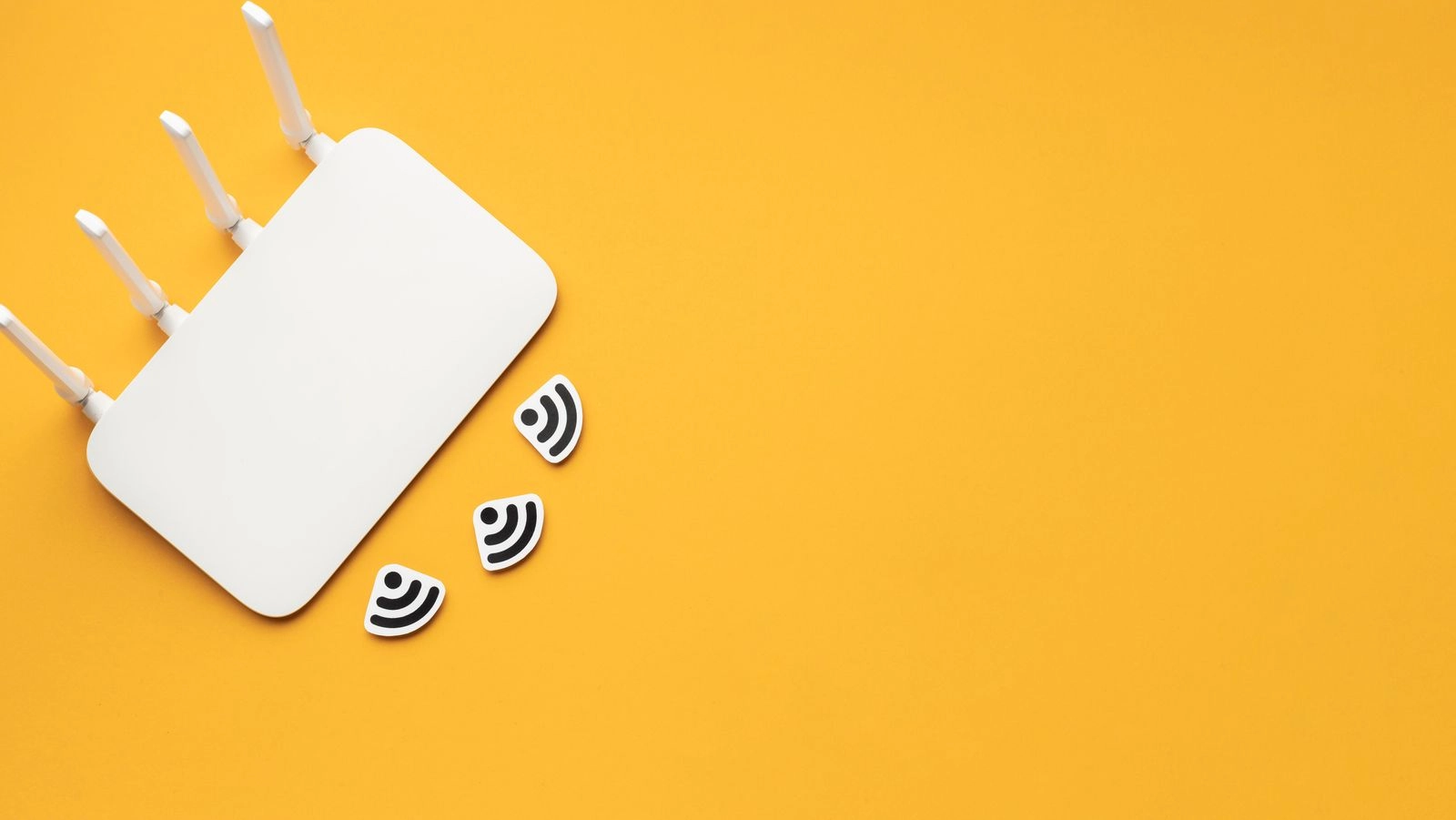 Wireless router representing Wi-Fi connectivity for warehouse and operational technology systems