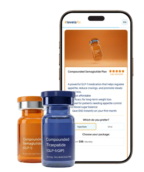 GLP-1 medication vials and mobile app