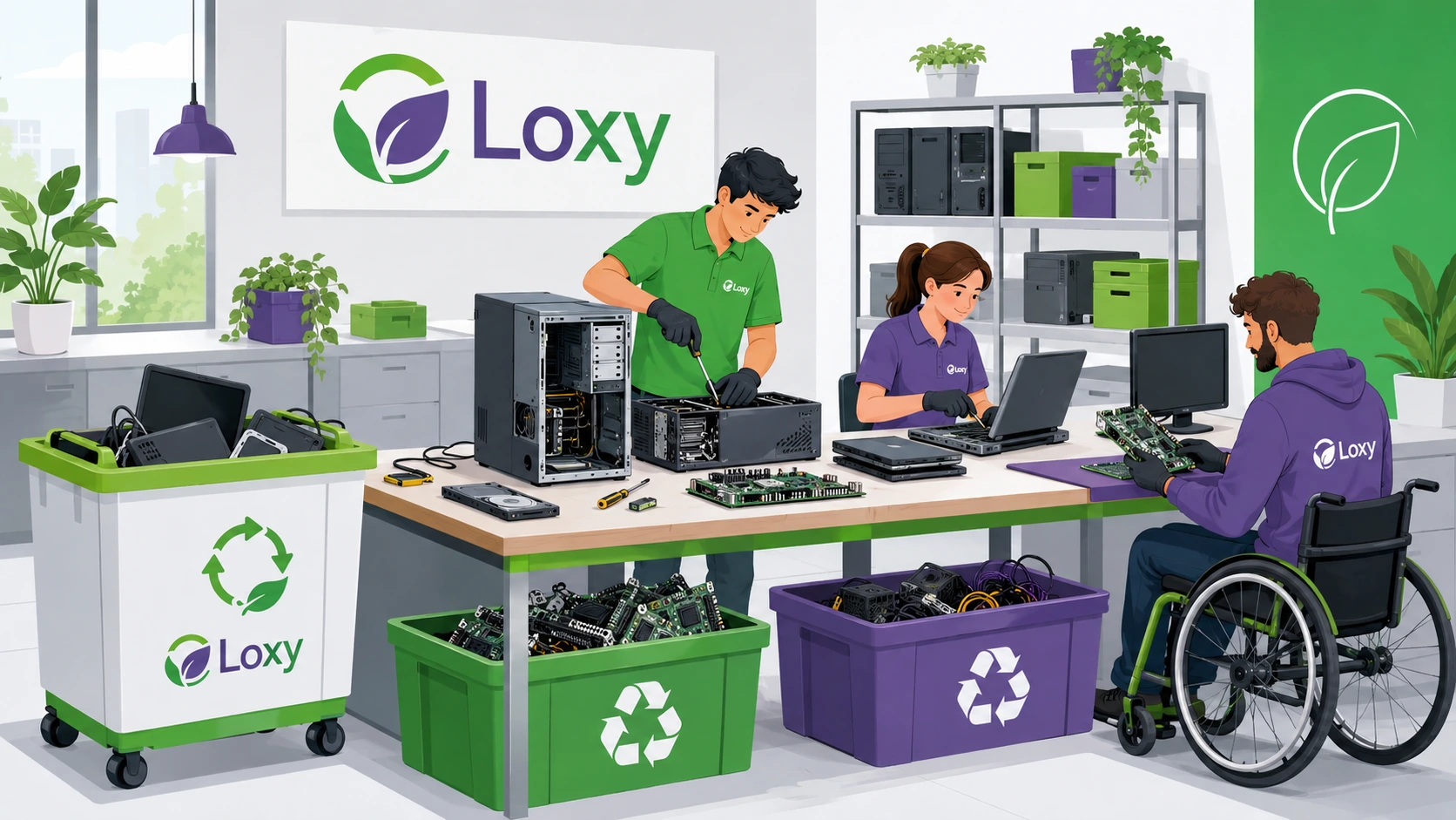 Collecte de matériel informatique en entreprise