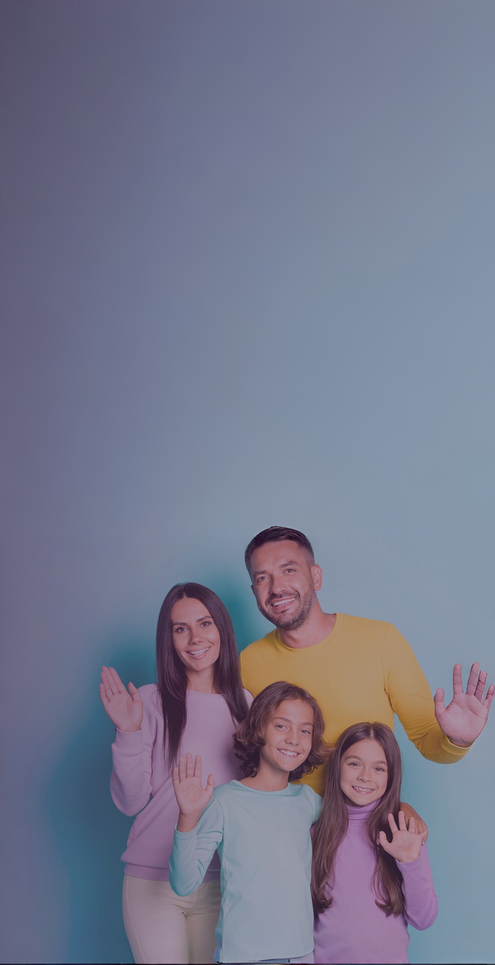 A family posing for a picture.