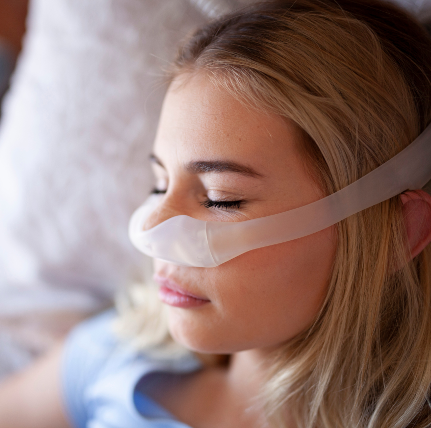 Patient with sedation mask