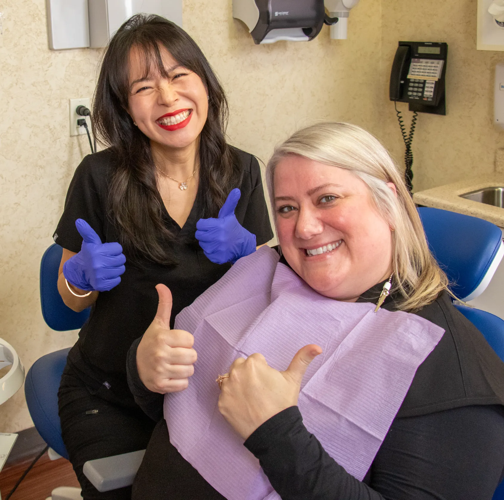 Dr. Jo and happy patient