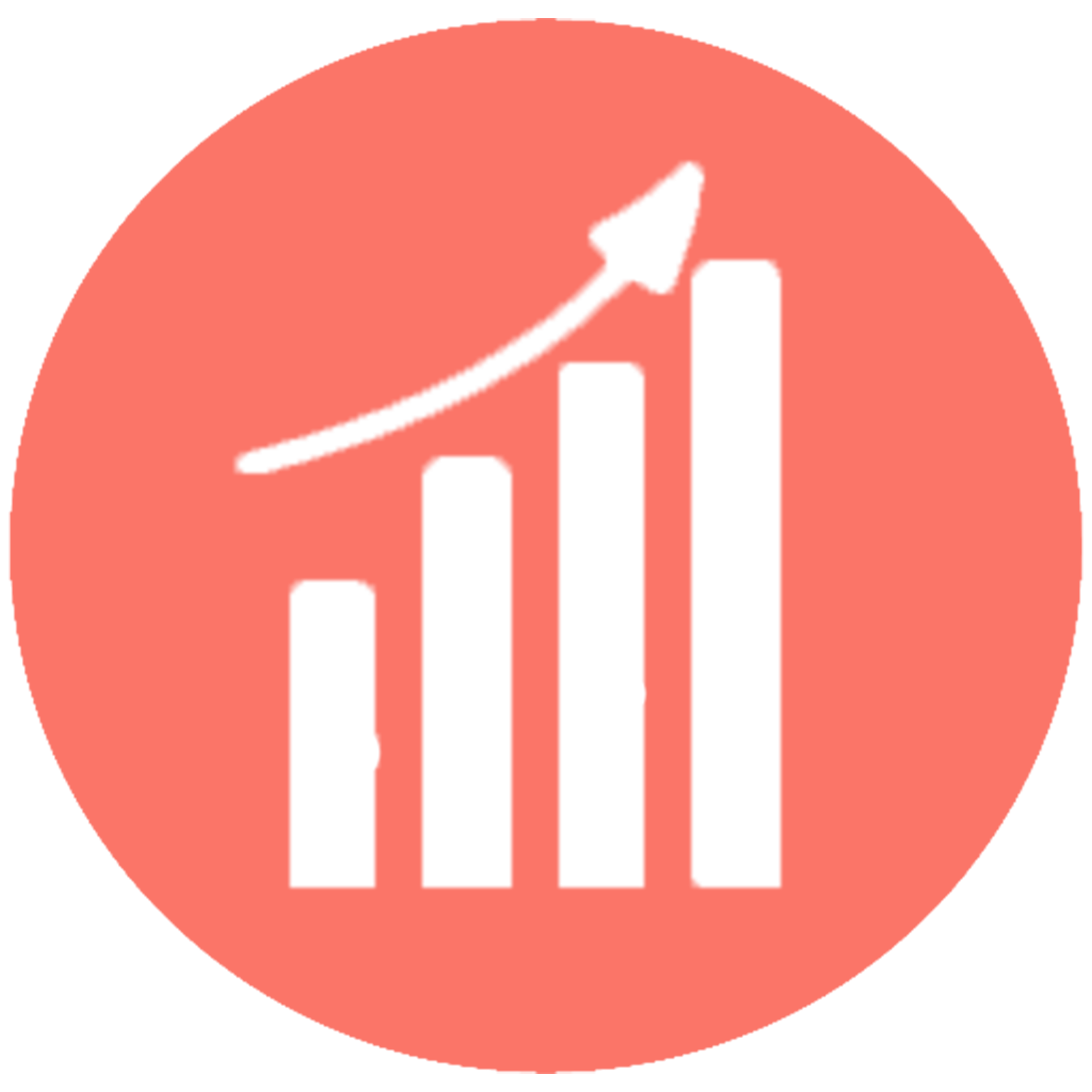 Growth chart icon representing creator performance and progress