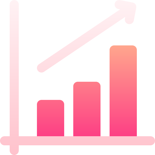 Growth analytics icon representing creator performance tracking and progress insights
