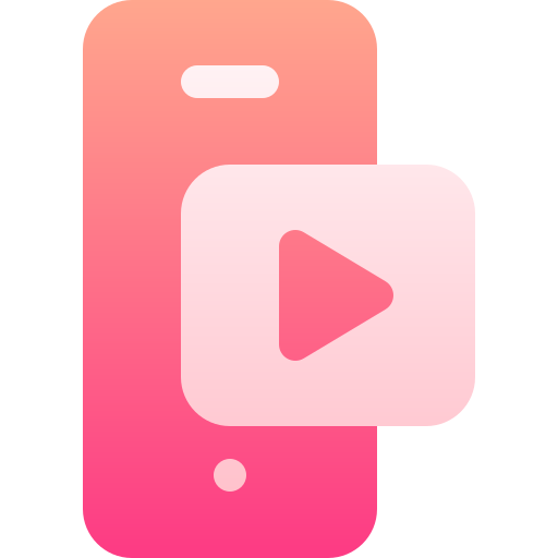 Mobile content creation icon representing short-form video and creator platforms