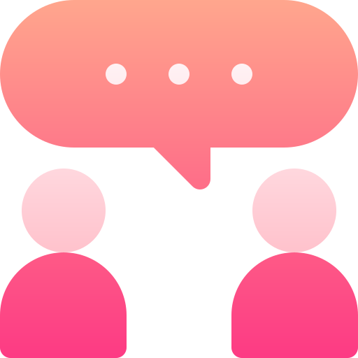 Community discussion icon representing audience engagement and creator interaction