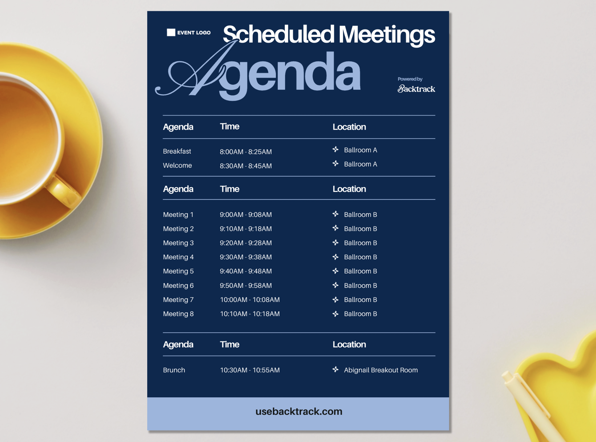 Agenda Printout Template