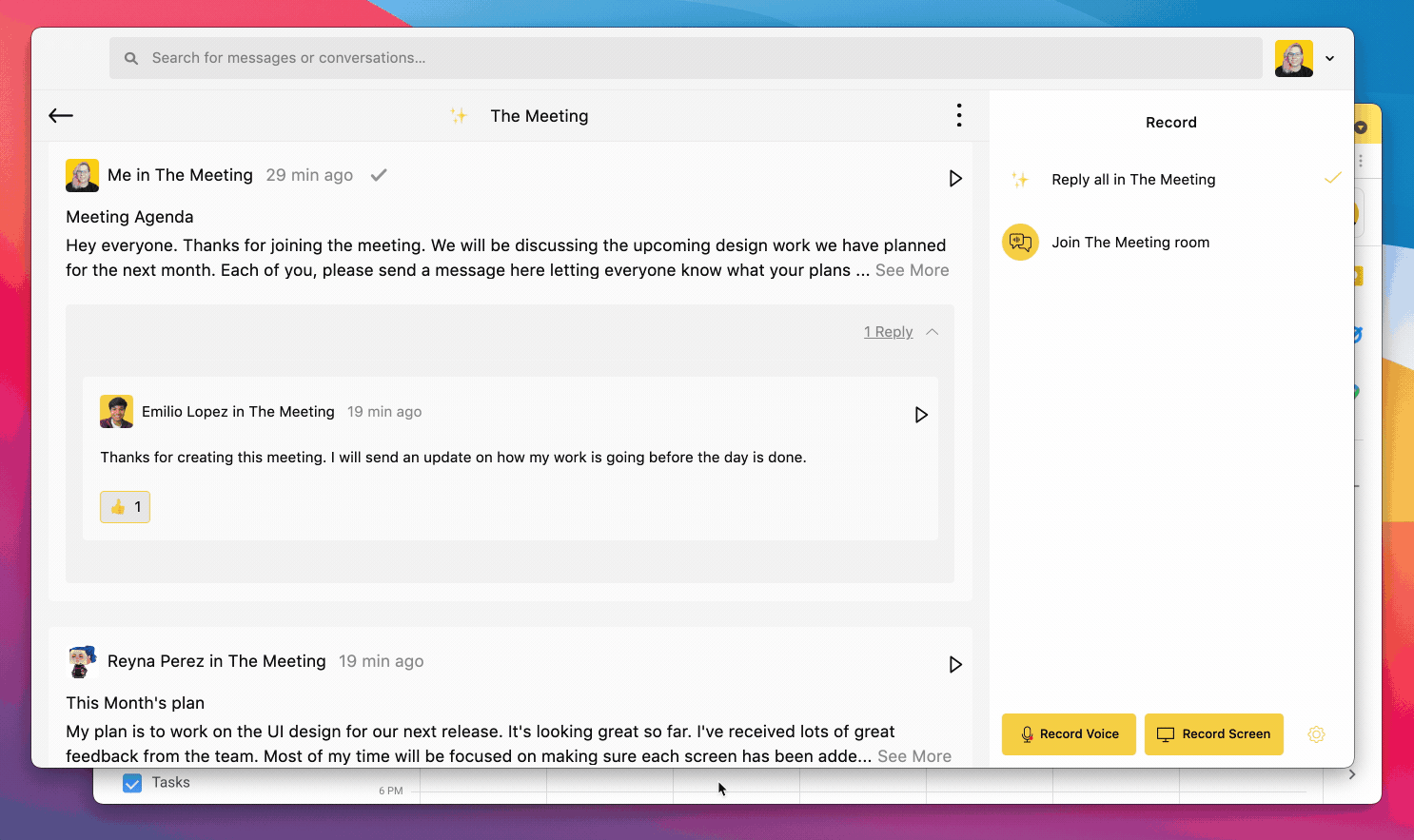 Use Yac for async meetings.