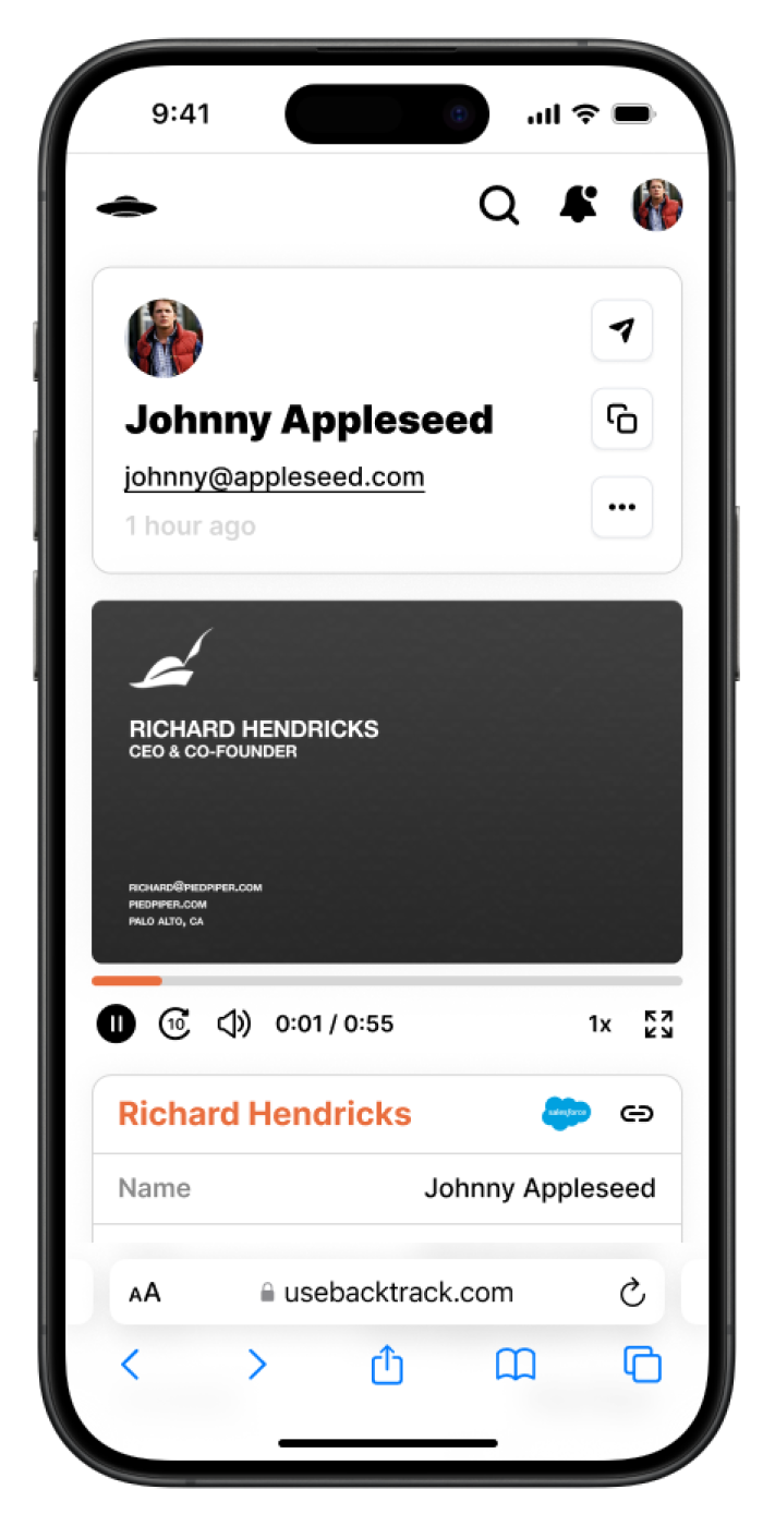 Backtrack AI Booth Sales Coach app screenshot