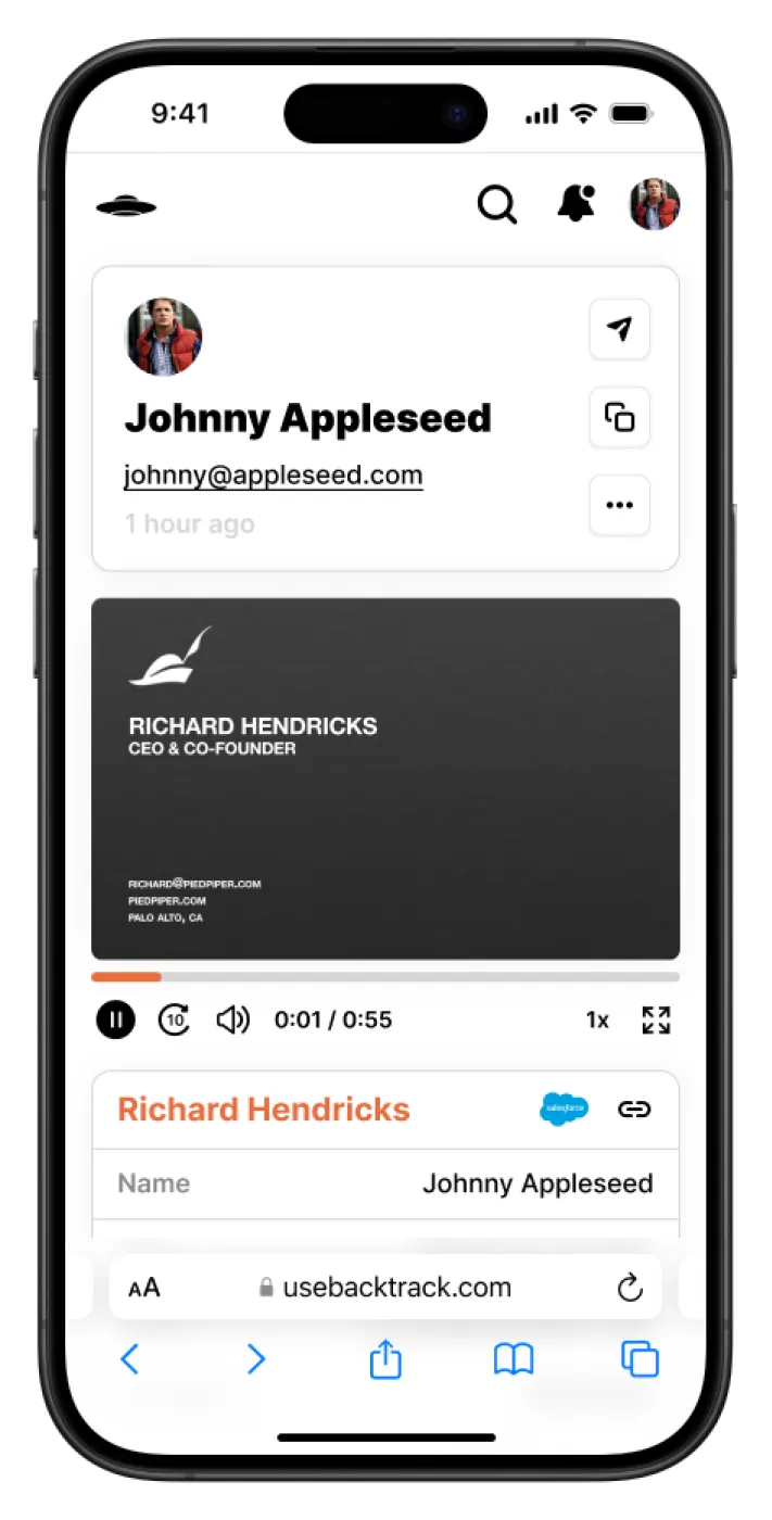 Backtrack AI Booth Sales Coach app screenshot