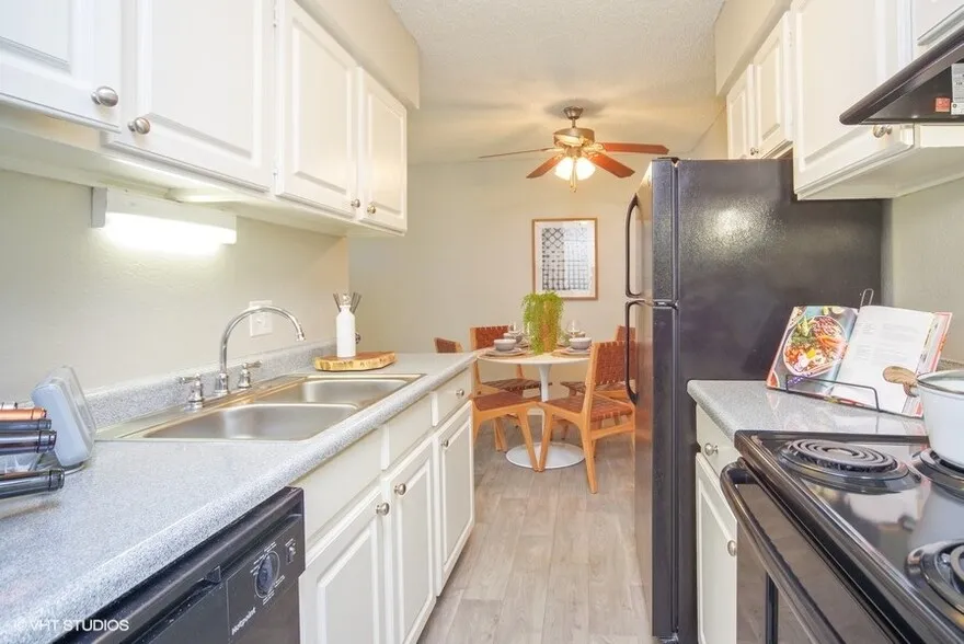 Granite countertops in renovated homes.