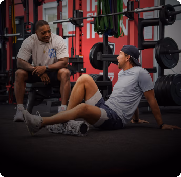 ETS athletes resting and recovering after training