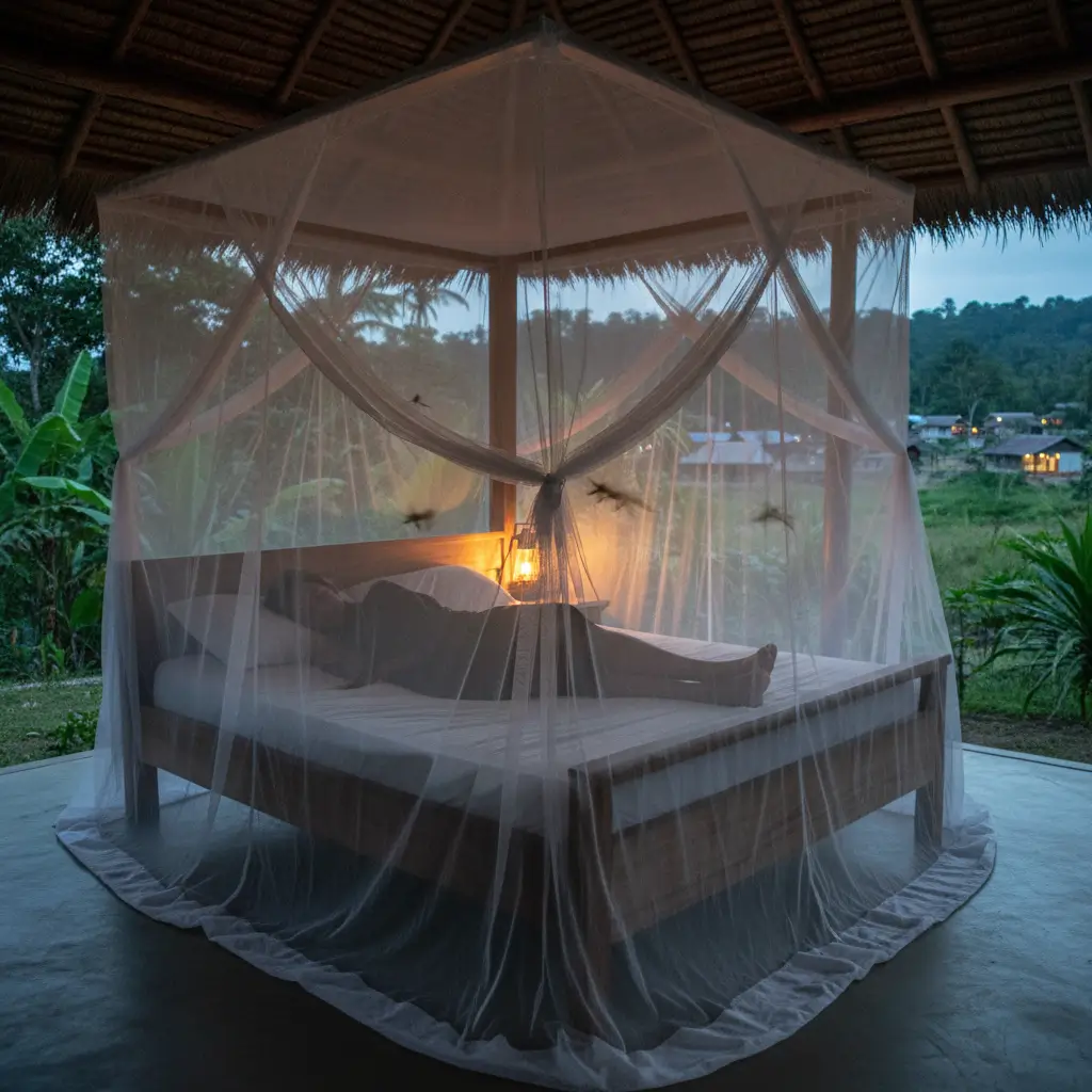 protection des moustiques par une moustiquaire