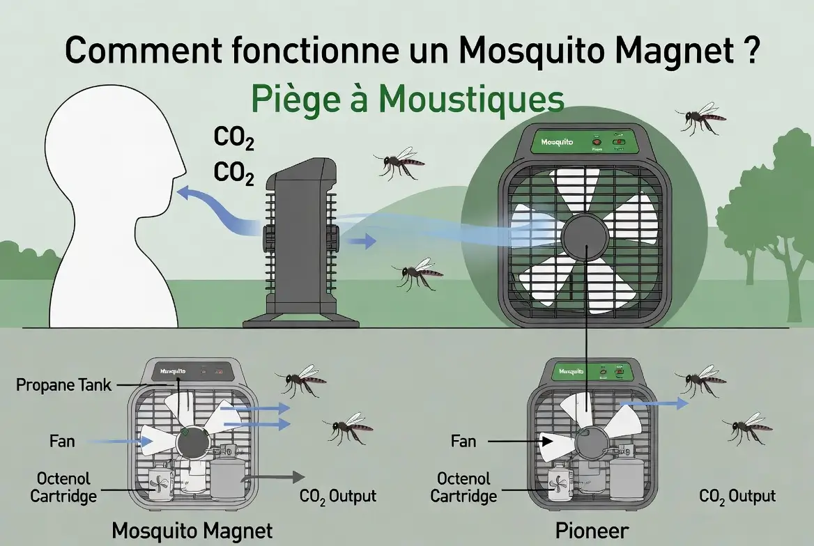 fonctionnement d'un mosquito magnet