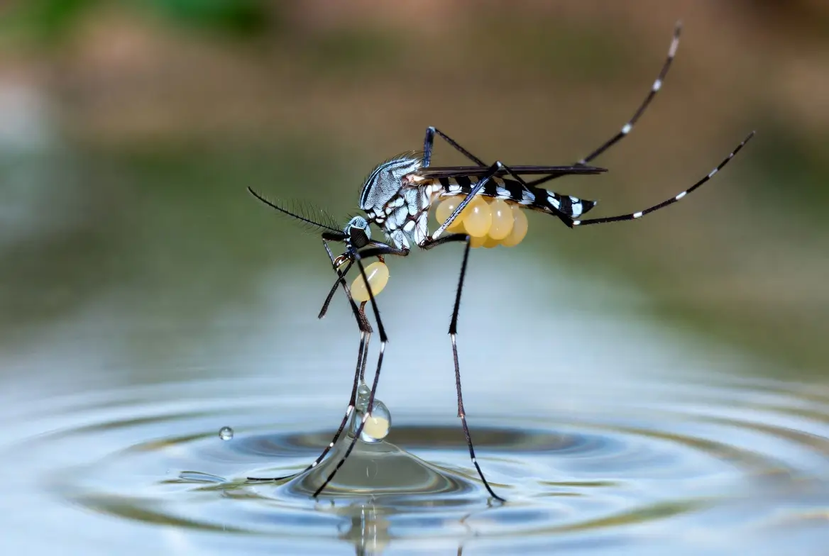 moustique tigre qui pond ses oeufs