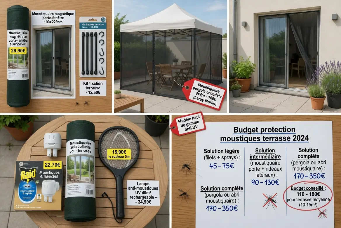 budget pour les anti moustique terrasses