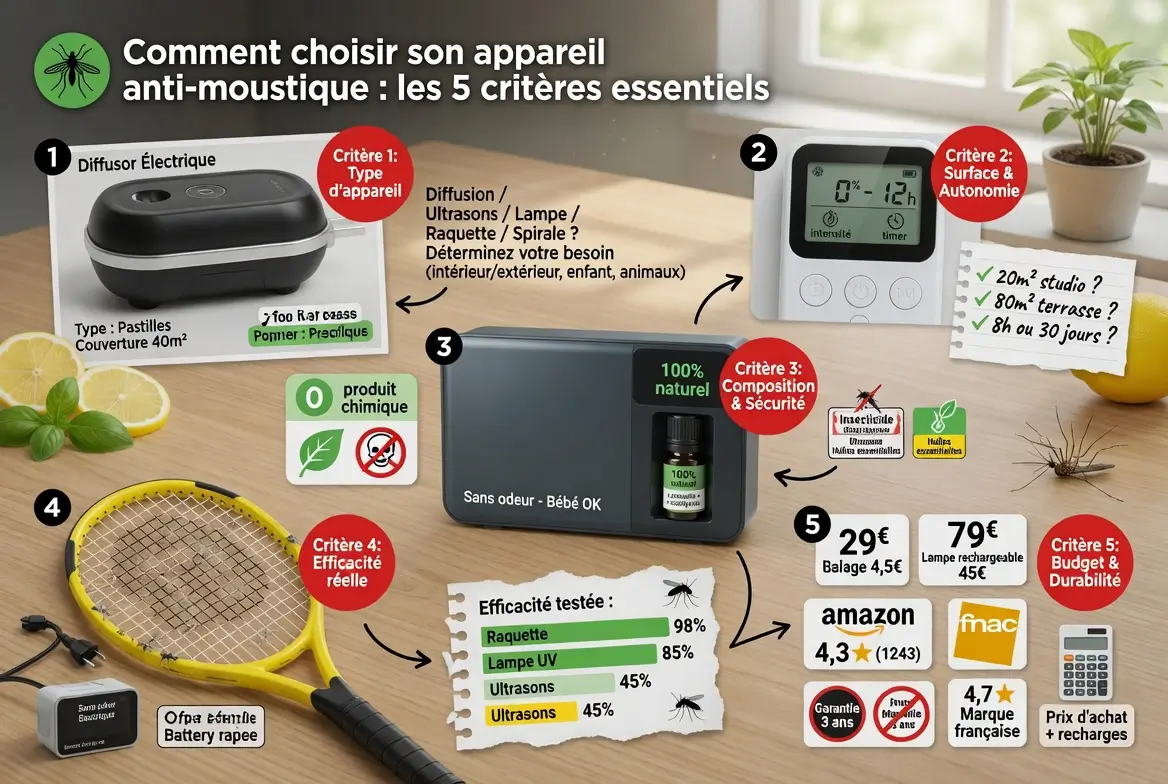 les critères pour choisir son appareil anti-moustique