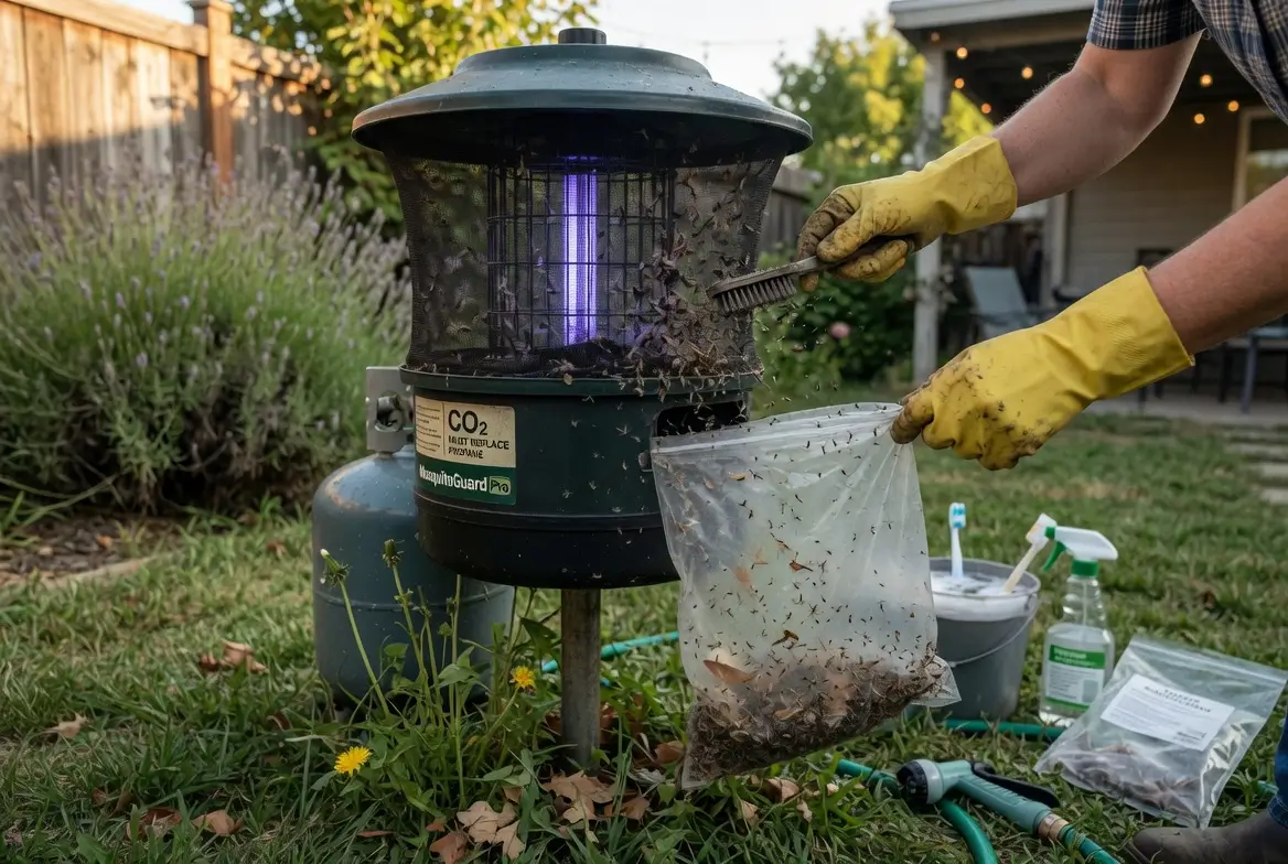 Entretien d'un piège à moustique d'extérieur