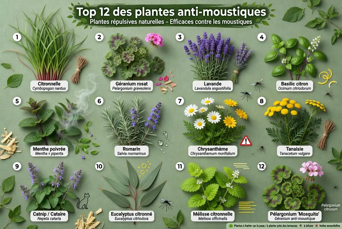 Les 12 plantes anti moustique