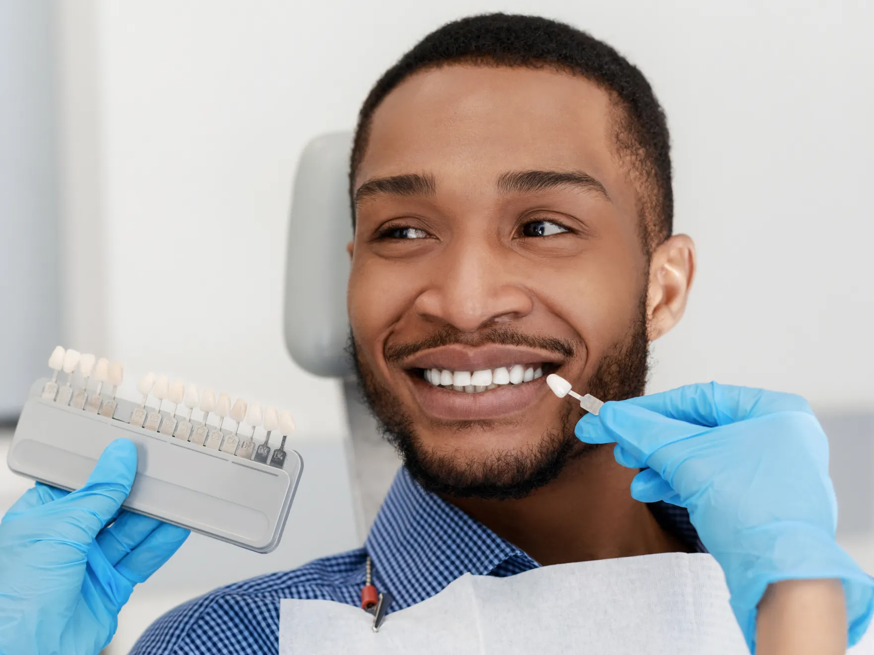 Patient getting veneers