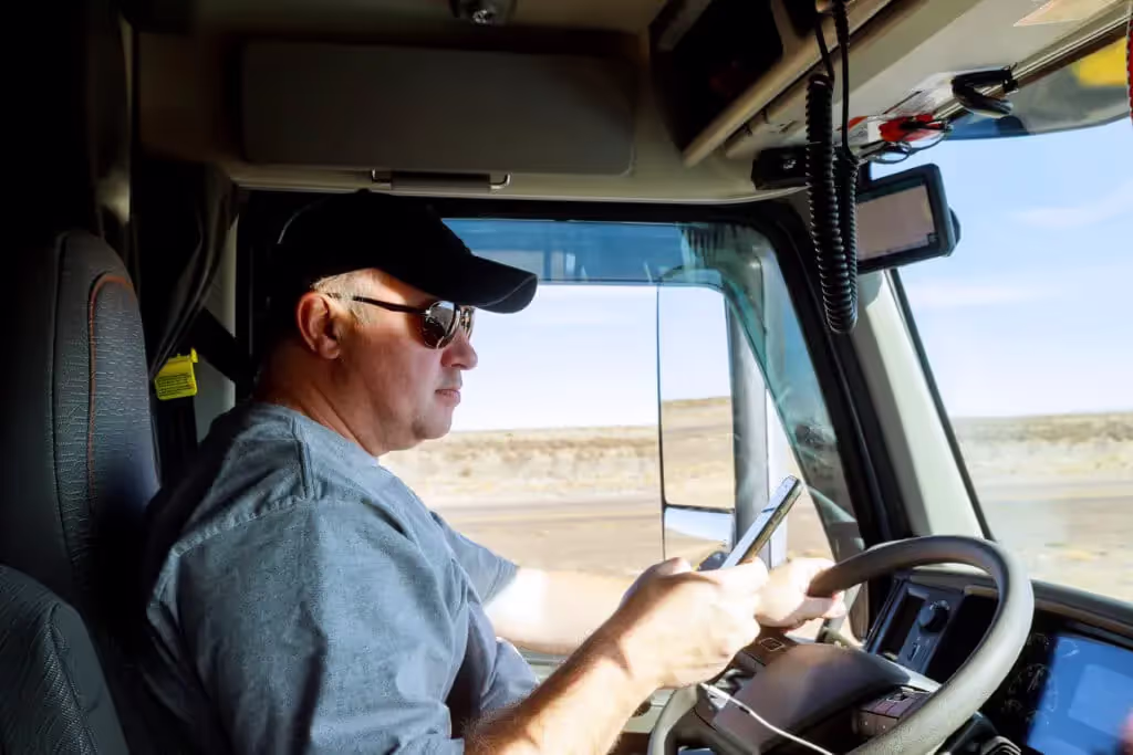 Truck Driver using Hotel Engine App