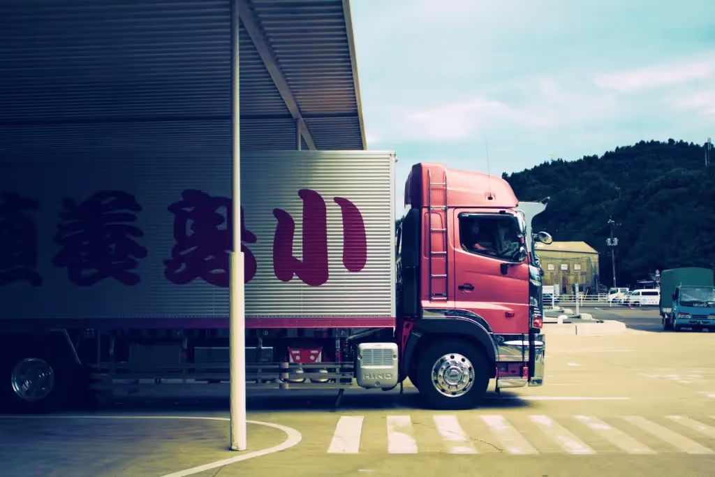 Truck Parked Under Hotel