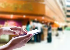 Person using smartphone