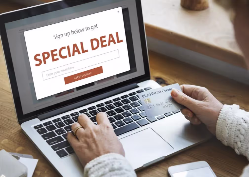Booking special discount with credit card
