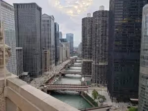 View of the Chicago River from the LondonHouse Chicago hotel