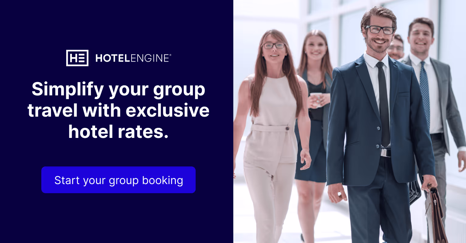 Simplify your group travel with exclusive hotel rates. Start your group booking!