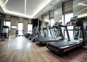 Treadmills in fitness center