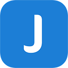 White letter J centered on a blue rounded square background. JobAdder Logo.