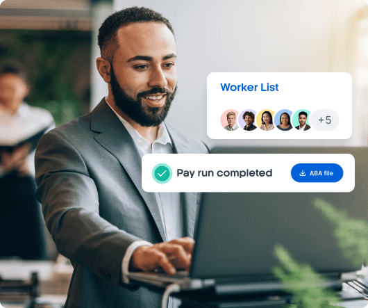 User interface showing work rights status with a work visa marked as expired and a dropdown menu with the option to renew selected.