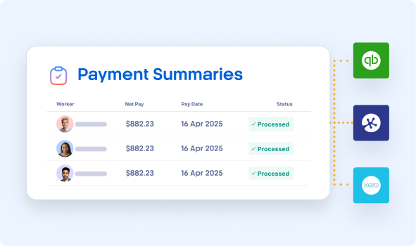 Approved timesheets prepared for payroll in Xemplo