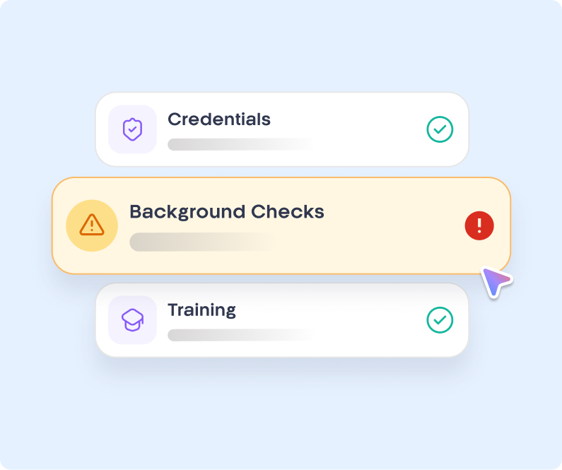 Xemplo workforce compliance dashboard showing security licences, training and workforce records