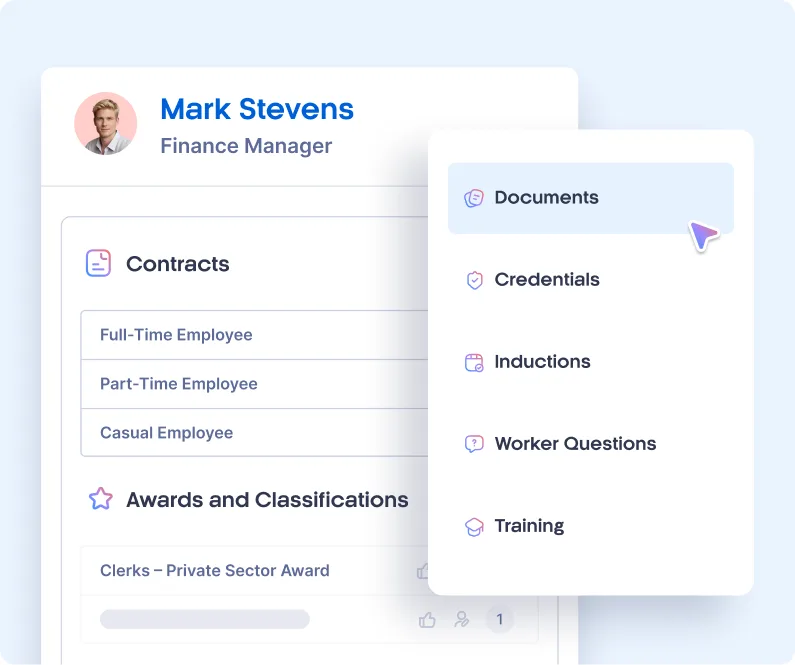 Digital employee onboarding workflow in Xemplo