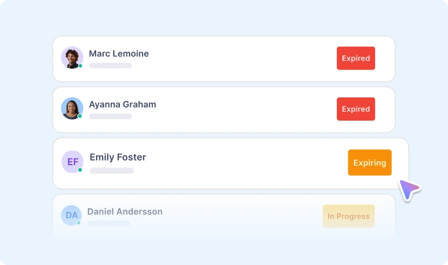 Xemplo contractor compliance tracking with credential and expiry alerts