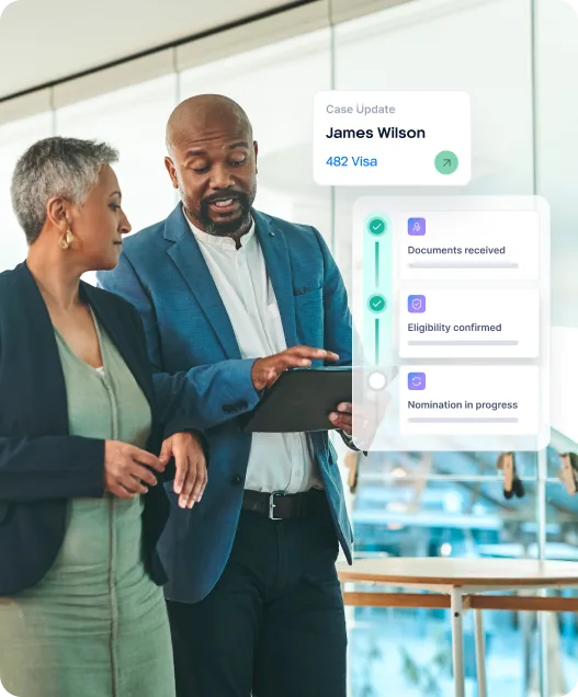 Employer-sponsored visa process managed by Xemplo Legal through the Xemplo platform