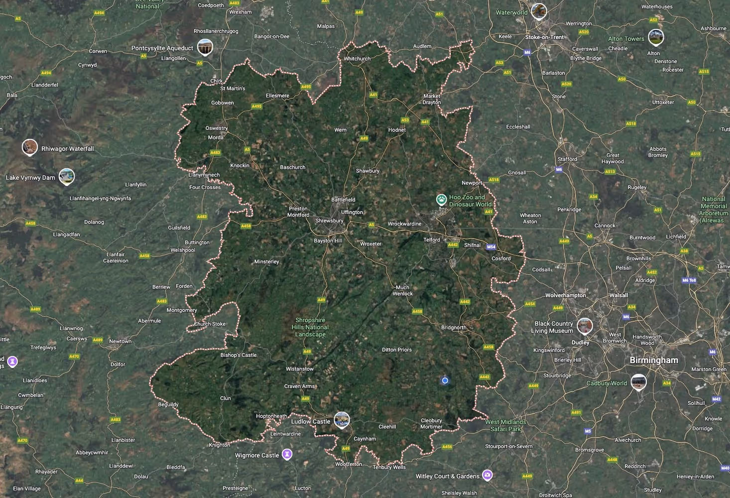 map od shropshire the area we services